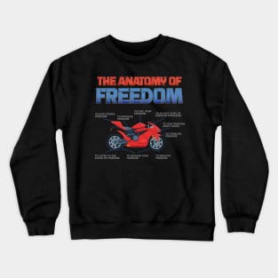 Motorcycle Gift, The Anatomy Of Freedom Shirt, Biker Lover Gift, Gift For Biker, Motor Cross, Motorcycle Anatomy Crewneck Sweatshirt